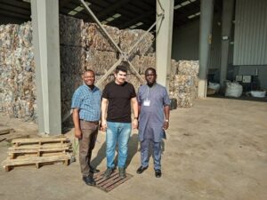 Figure 11: SRS Team with Mr. Fadil, CEO of Alef Recycling